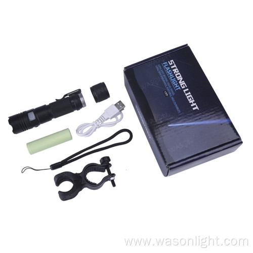 Strong Light Focusable Outdoor Flashlight Led